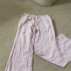 brandy melville pink nanda linen pants